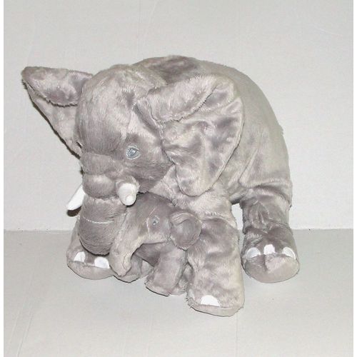Peluche Elephant Avec Son Bébé Ikea - Doudou Elephant Gris Collection Leedjur