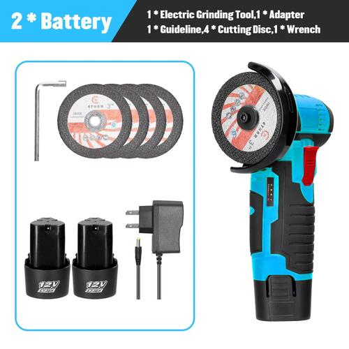 UE - 2b et 4pcs - Machine de polissage électrique 12, 19500 tr/min, tenue sans commande,makita 12v,meuleuse sans fils avec batterie,outils de jardinage,mini meuleuse,meuleuse droite,mini meuleuse sans fil,outillage