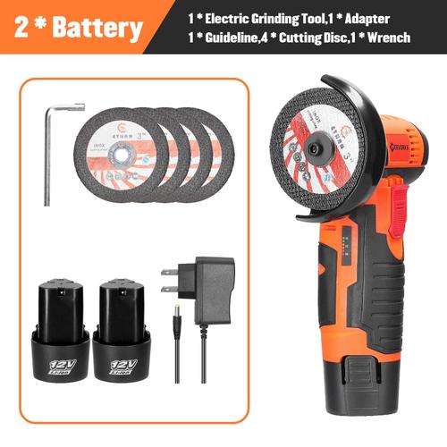 UE - 2b et 4pcs - Machine de polissage électrique 12, 19500 tr/min, tenue sans commande,makita 12v,meuleuse sans fils avec batterie,outils de jardinage,mini meuleuse,meuleuse droite,mini meuleuse sans fil,outillage