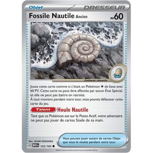 Carte Pokémon - Fossile Nautile Ancien - 153/165 - Ev3,5 151 Mew
