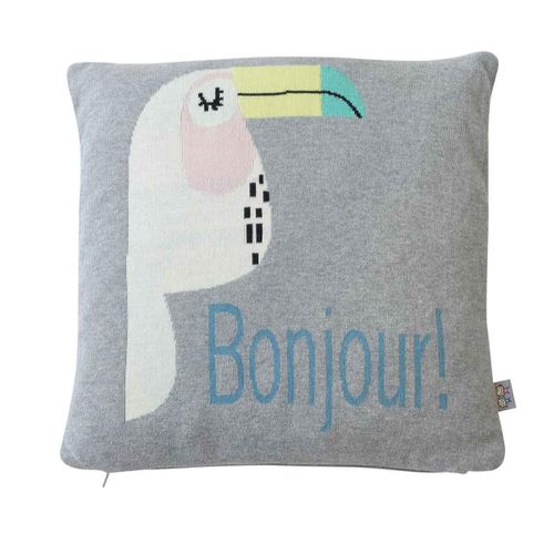 Taie De Coussin En Tricot De Coton- Toucan