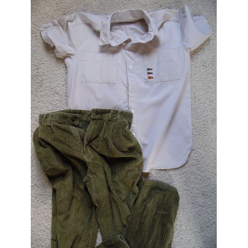 Ensemble Garçon Chemise &#34jacadi&#34 &#43 Pantalon &#34little Kids&#34 Taille 14 Ans Idée Cadeau
