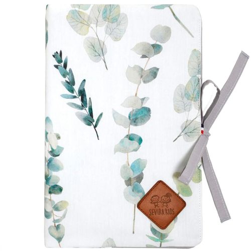 Protge Carnet De Sant Bb En Coton Eucalyptus