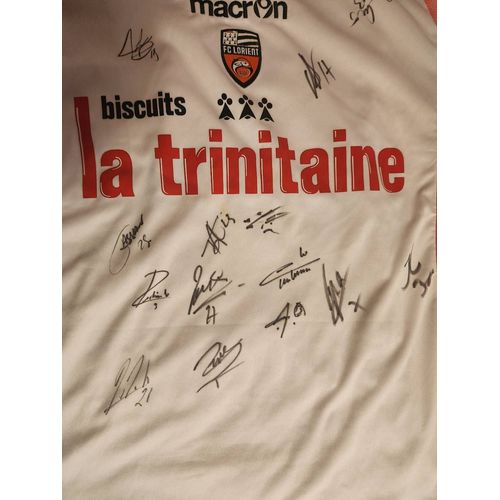 Maillot Dédicacé Par L’Équipe Du Fc Lorient