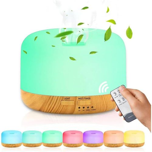 Diffuseur Huiles Essentielles, 450ml Diffuseur D'arômes Senteur Maison Diffuseur D'huiles Humidificateur Ultrasonique Aromathérapie Yoga/Bureau/Spa, Saint Valentin Anniversaire Femme Cadeau 