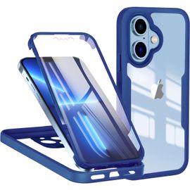 Coque Pour Iphone 16 Plus, Antichoc Housse Avec Protège Écran, De Téléphone 360 Protection Complet Portable Double Face Transparent Bumper Robuste Intégrale Étui Pour Iphone 16 Plu[Porte676]
