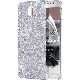 Coque Samsung Galaxy J7 2017, Mince Étui En Silicone Souple Paillette Strass Brillante Bling Bling Glitter De Luxe,Tpu Housse Etui De Protection Pour Samsung Galaxy J7 2017 (Argent[Porte3403]