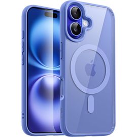 Coque Magnétique Pour Iphone 16 Plus 6,7 Pouces Compatible Avec Magsafe, Étui Housse Antichoc Bumper, Ca E En Tpu Mat De Couleur Unie, Dos Transparent Anti-Rayures (Outremer)[Porte5663]