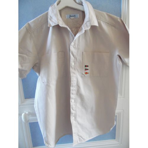 Chemise Garçon Beige &#34jacadi&#34 Taille 14 Ans Idée Cadeau