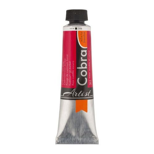 Peinture À L'huile - Cobra - Artist - Rouge De Cadmium Foncé - 306 - Tube De 40ml