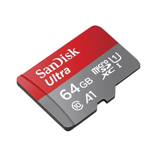 SanDisk Ultra - Carte mémoire flash (adaptateur microSDXC vers SD inclus(e)) - 64 Go - A1 / UHS-I U1 / Class10 - microSDXC UHS-I