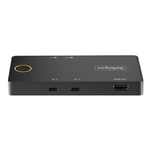 StarTech.com 2-Port USB-C KVM Switch, Single-4K 60Hz HDMI Monitor, Dual-100W Power Delivery Pass-through Ports, Bus Powered, USB Type-C/USB4/Thunderbolt 3/4 Compatible - Small Form Factor...