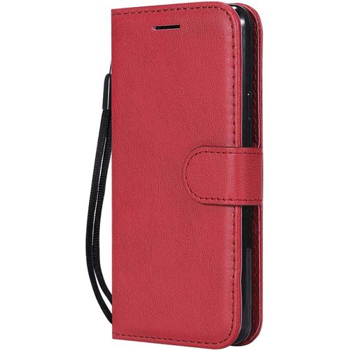 Coque Pour Galaxy A3 2016, Pu En Cuir Coque Portefeuille Étui Housse, Design Classique Tpu Coque Pour Samsung Galaxy A3 2016 - Rouge.[V4970]