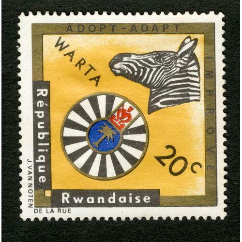 Timbre Non Oblitéré République Rwandaise, Adopt-Adapt, Improve, Warta 20 C