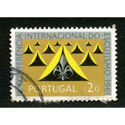 Timbre Oblitéré Portugal, 18 Conferencia Internacional Escutismo 1961, S 2.0