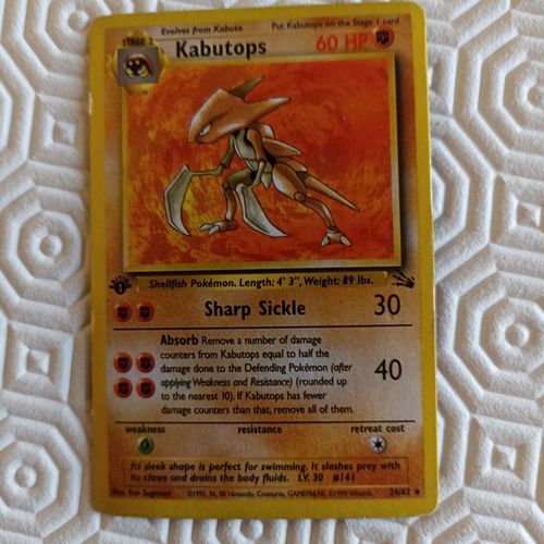 Carte Pokémon Kabutops 24/62 Anglaise