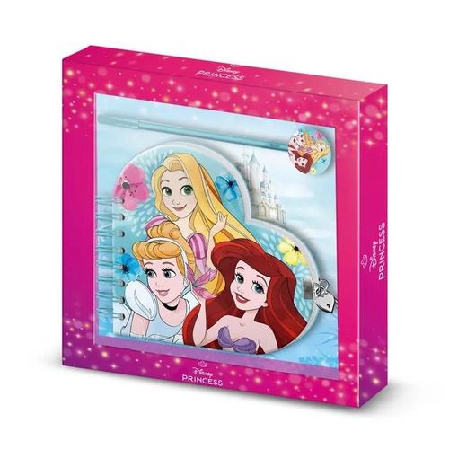 Journal Coeur + Stylo - Disney Princesses Disney Adorable - Bleu - Taille Unique