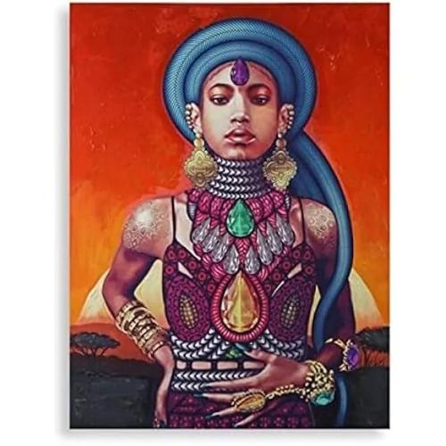 Tableau - VERSA - Femme Ethnique 5 - Décoration Murale - Style Contemporain - Cadeau Idéal