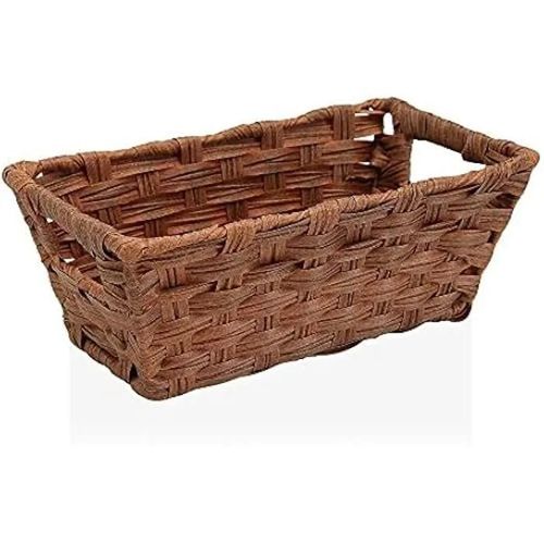 Panier - VERSA - Marron - Poignées en polyéthylène - 17 x 11,5 x 29 cm - Multicolore