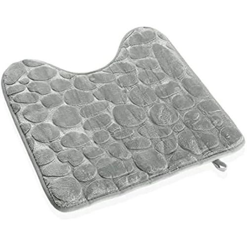 Tapis De Bain - Versa - Gris - 45 X 45 Cm - Polyester - Lavable