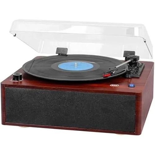Tourne-disque - TREVI - TT 1030 BT - Bois élégant - Entrée/sortie audio sans fil - 33/45/78 tours