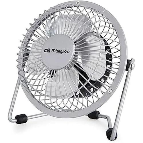 Orbegozo PW 1025 Ventilateur de table Puissance: 8 W. Pales métalliques, Diamètre des pales : 10 cm Très silencieux 2 en 1 : USB et