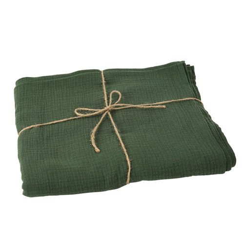 Nappe Gaze De Coton Lavable 1.3x2.4m Vert Anglais