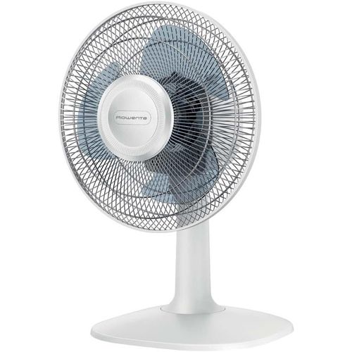 meimieshop-Essential + Ventilateur De Table,Flux D'Air Puissant,40 Db(A),3 Vitesses,Oscillation Automatique,Ultra Compact,Moteur En Cuivre,Blanc Vu2330F2