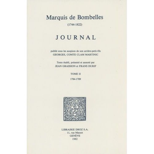Journal - Tome 2, 1784-1789