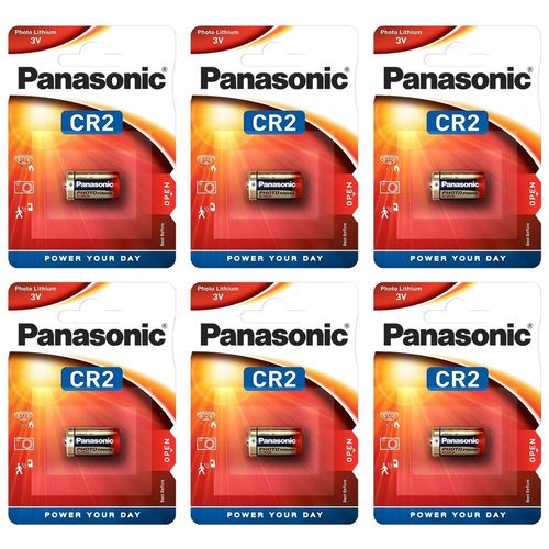Panasonic Lot de 6 Piles Photo Power CR2 Lithium 3 V