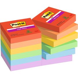 Post-It Pack 12 Bloc-Note Adhésif Super Sticky Notes, 48 X 48 Mm Ultra