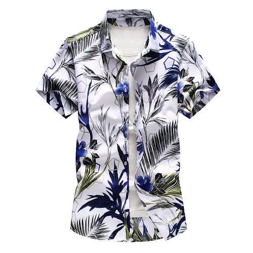 Chemise florale manches courtes pour homme 16 couleurs nouvelle