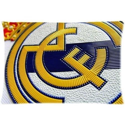 Green Store Taie D'oreiller Décorative Personnalisée Avec Logo Real Madrid Football (76 X 50 Cm)