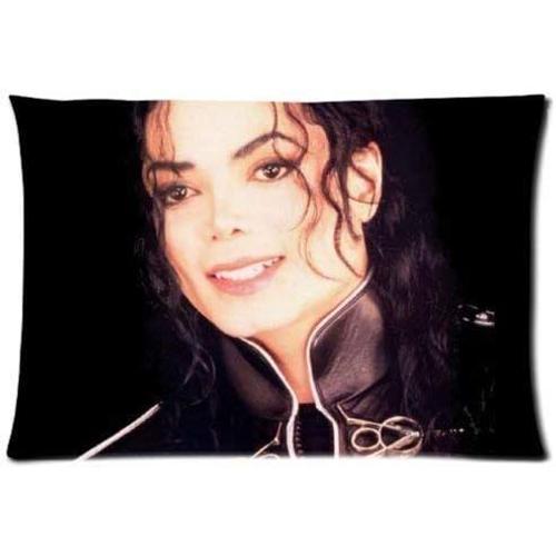 Taie D'oreiller Douce Décorative Personnalisée Michael Jackson Pour La Maison, Housse De Protection Avec Fermeture Éclair Imprimée, Couleur 1, 20x26 Pouces (76cm X 50cm)