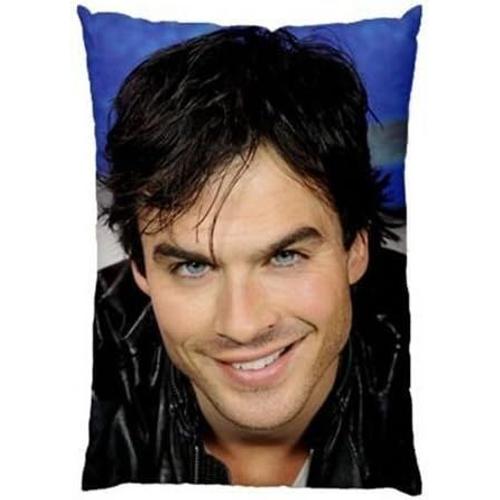 Fnigst Oreiller Nouveau Chaud Ian Somerhalder Vampire Diaries Damon Photo Taie D'oreiller Cadeau (50 Cm X 75 Cm)