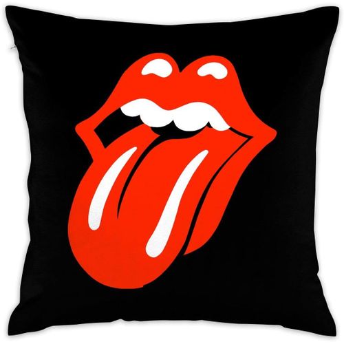 Housse De Coussin Décorative Avec Langue Des Rolling Stones (65 X 65 Cm)