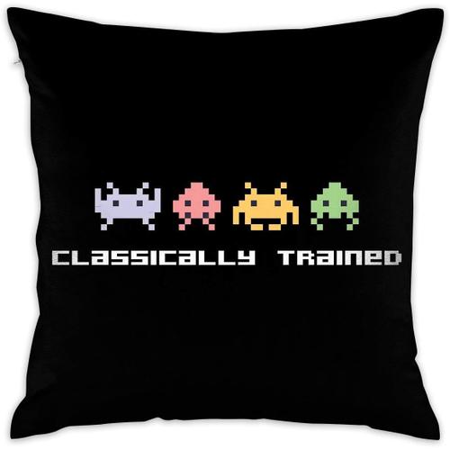 Classiquement Formé ? Housse De Coussin Décorative Pour Jeux Vidéo Des Années 80 (60 Cm X 60 Cm)