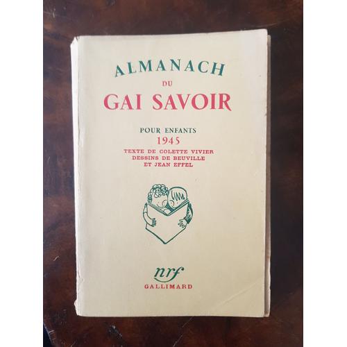Almanach Du Gai Savoir Pour Enfants 1945
