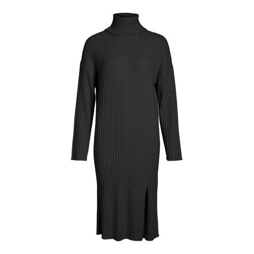 Robes Midi Femme Vila Clothes 14089982 - Viril L/S Rollneck Knit Midi