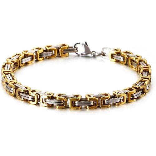 Meimieshop-Bracelet En Acier Inoxydable Homme,Chaîne Grosse Maille Bracelet,Bracelet De Hip-Hop Tendance Chaîne Punk Rappeur Bijoux Cadeau