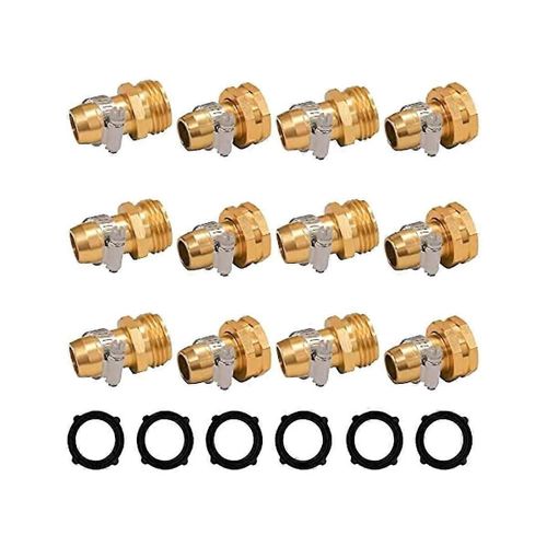 Connecteur de réparation de tuyau d¿arrosage à 6 ensembles avec , pour raccord de tuyau d¿arrosage de 3/4 pouce ou 5/8 pouces pour Waterin