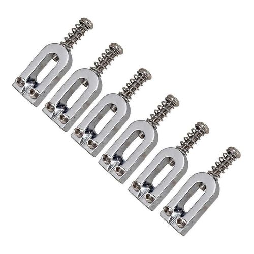 6 Pcs Métal En Forme U Guitare Chevalet Selle Balle Rouleau String Tremolo Pont Cordier Selles Pour E