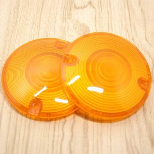 1 Paire De Lentilles De Clignotant Oranged Pour Harley Electra Glides Road King Flhr Flh / T Fltr Parts