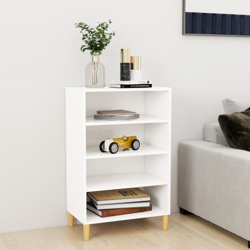 Vidaxl Buffet Blanc 57x35x90 Cm Bois D¿Ingénierie