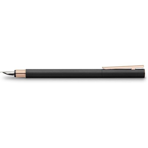 Faber-Castell Stylo-Plume Neo Slim Métal Pointe Extra Fine Noir Or Rose