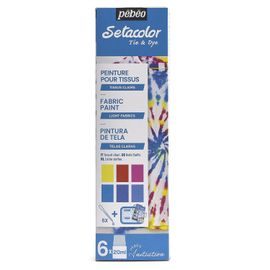 Pébéo Set Initiation Setacolor Tie & Dye 6x20ml