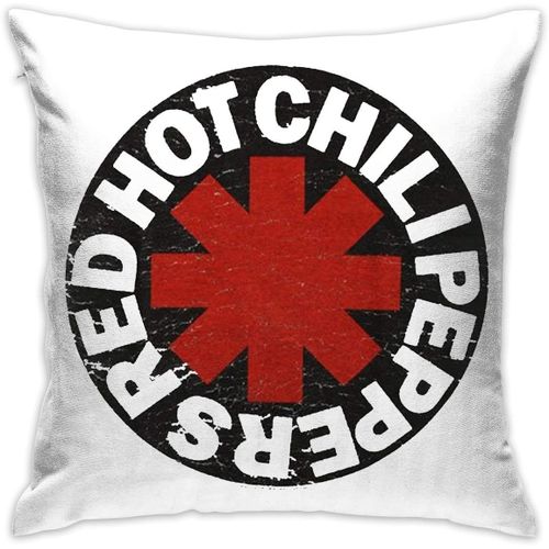 Hot Chili Peppers ? Housse De Coussin Lombaire Décorative Avec Logo Artistique Vintage, Taie D'oreiller (60cm X 60cm)