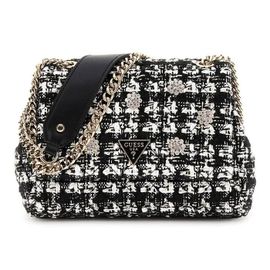 GUESS Sac à épaule noir blanc pour femme - Everlee