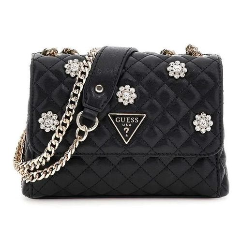 GUESS Sac à épaule noir pour femme - Everlee Mini Convertible Xbody Flap Bag 310257