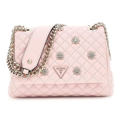 GUESS Sac à épaule rose doré pour femme - Everlee Convertible Xbody Flap Bag Rose Water 310254